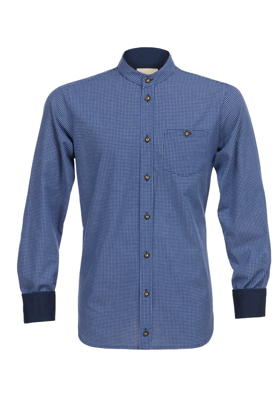 KAROHEMD SLIMFIT BLAU