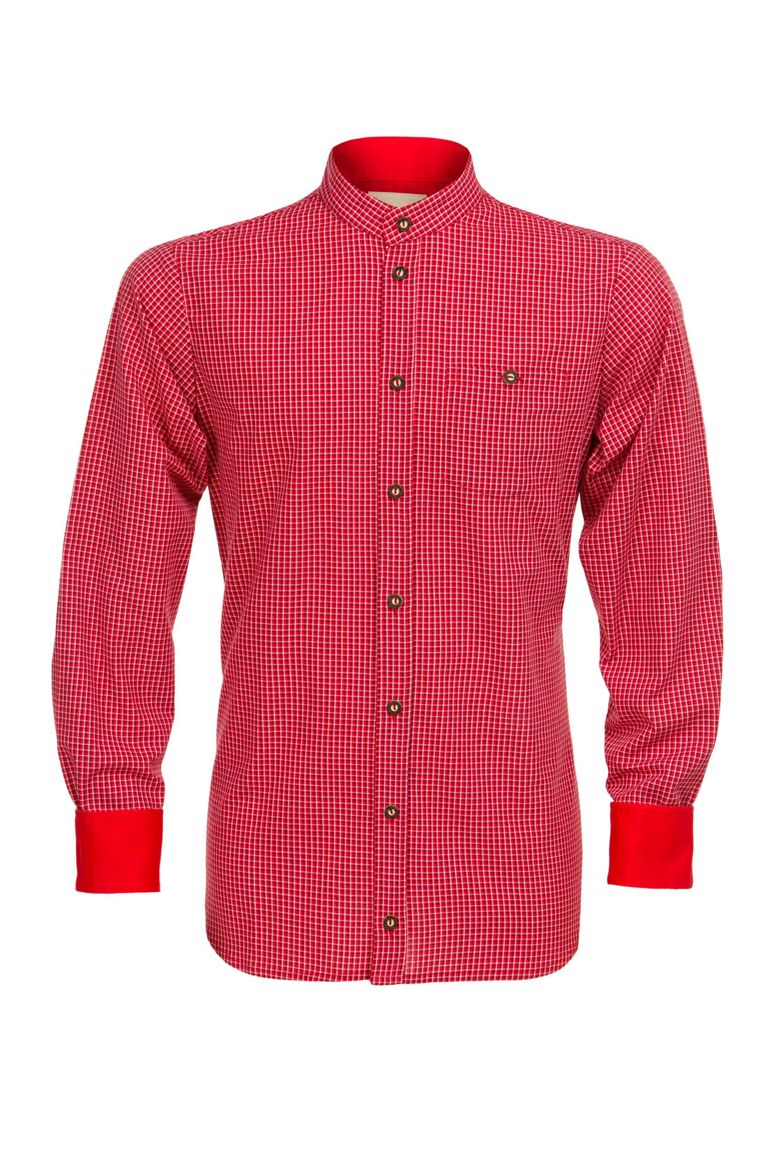 KAROHEMD SLIMFIT ROT